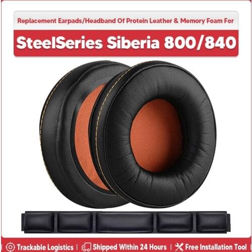 Siberia 800 Ear Pads Replacement Earpads Cushions Headband for SteelSeries Siberia 800 840 Wireless Gaming Headsets Headphones