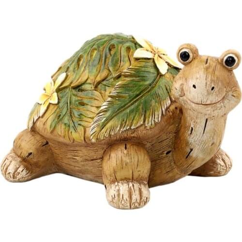 Turtle Figurines Garden Statue Animal Tortoise Resin Craft Statue Outdoor Garden Ornament Decor Turtle Landscape Layout