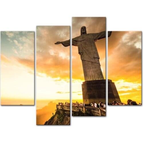 4 Pieces Christ The Redeemer Statue At The Top Of Corcovado Mountain In Rio De Janeiro Portrait Statue Drop shipping