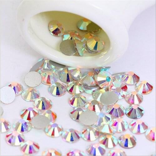 Hotfix Rhinestone Black Color SS3 to SS40 Glass Crystals Flatback Hotfix Iron On Rhinestones For Nail Art Sewing Decoration