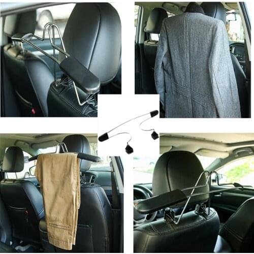 Universal Stainless Steel Car Clothes Hanger Portable Retractable Auto Coat Jacket Suit Holder Rack Automobile Supplies