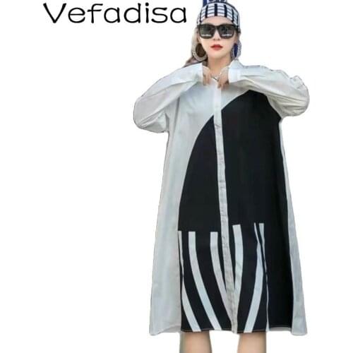 Модные платья-рубашки Vefadisa China At AliExpress