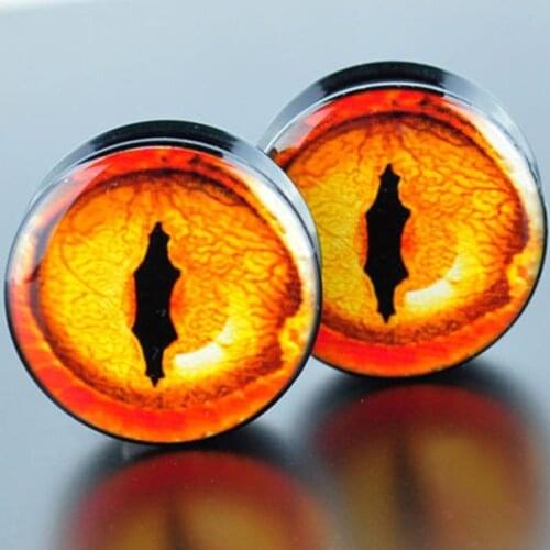 2pcs 316L Steel Logo-Ear Plugs Expanders Earring Stretching Kit Piercing Screw Saddle Flesh Tunnels Body Jewelry Piercing Oreja