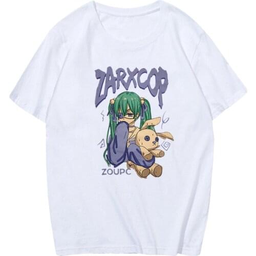 Harajuku Womens T-shirt Kawaii Korean Style Punk Summer Japanese Anime Short Sleeve t-shirt Loose Clothes Women Cartoon Tops