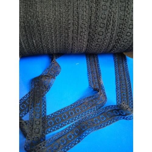 1/meter Black Textured elastic lace [4t001] 1.7cm width