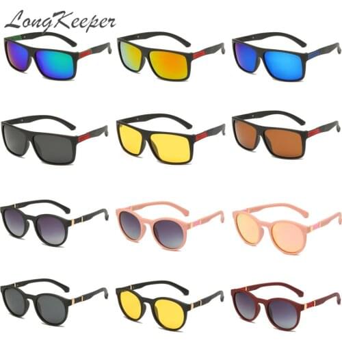 10pcs/lot Classic TR90 Polarized Sunglasses Men Women Square Driving Sun Glasses Flexible Mirror Fashion Eyewear Gafas UV400