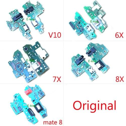 10PCS USB Port Charging Board For Huawei Honor V10 6X 7X 8X Mate 8 USB Charging Dock Port Flex cable Repair Parts