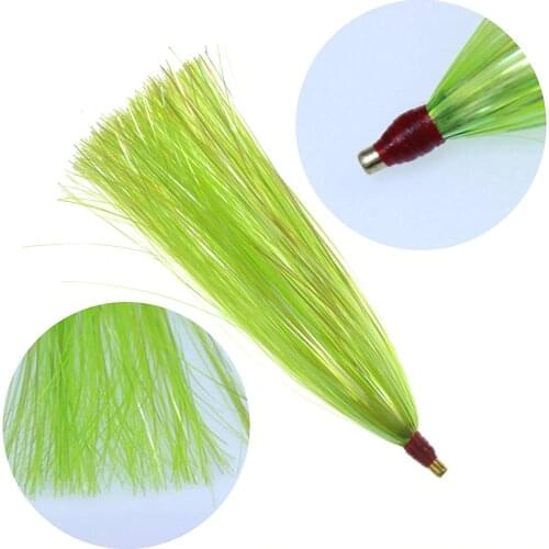20pcs Mylar Flash Teaser jig fishing lure Fly bait Bucktail bright silk for bass rig fishing