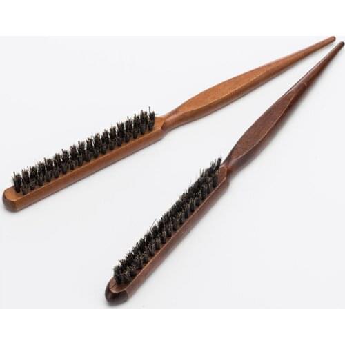 3PCS Professional Salon Teasing Back Hair Brushes Wood Slim Line Comb Hairbrush Extension Hairdressing Styling Tools