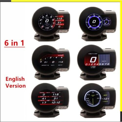 Car Gauge Magician English Version F8 F835 OBD2 Digital Boost Profession Display Voltage Speed Water Temp Alarm Auto Diagnostic