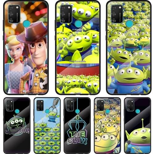 Disney Toy Story Aliens Tempered Glass Cover For Honor 30 20 10 9X 8X Pro Plus Lite Silicone Phone Case Coque