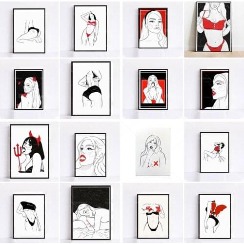 Girl anime sexy cute art painting poster game room decoration home decoration life canvas painting