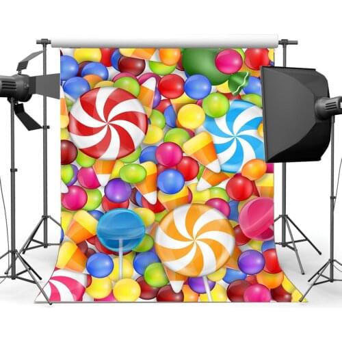 Valentines Day Backdrop Sweet Candy Lollipops Baby Shower Photography Background