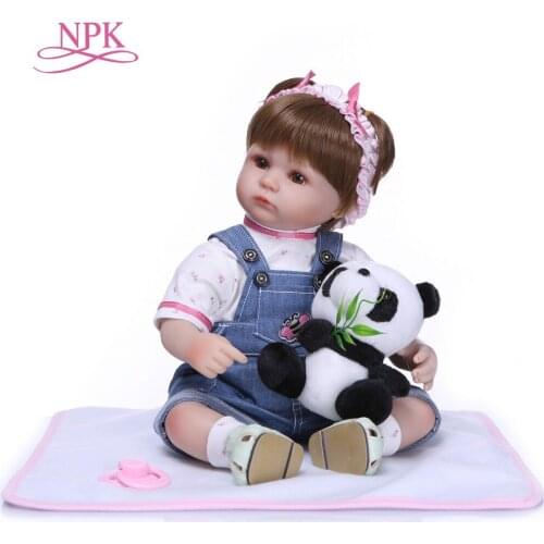 NPK 40cm Silicone Reborn Baby Doll kids Playmate Lifelike toddler Baby Baby Dolls For Princess Children Kids Toy very soft touch