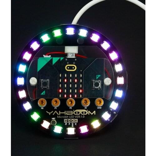 Micro:bitV2 full-color LED light module RGB programming development board microbit light ring expansion board