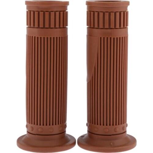 Motorcycle 7/8 inch 22mm Handlebar Grips Non Slip Rubber Sleeves for Cafe Racer Bobber Custom