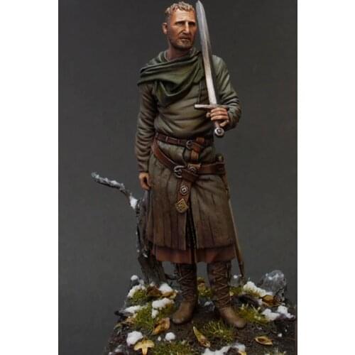 New Unassembled 1/32 Ancient CRUSADER with sword with base 65mm Resin Kit DIY Toys Unpainted kits