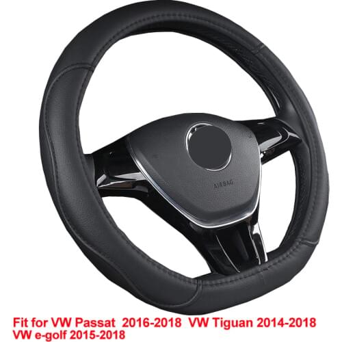 Sale Car Steering Wheel Cover D Shape For Volkswagen VW e-golf 2015-2017 2018 VW Passat 2016 2017 2018 VW Tiguan 2014-2017 2018