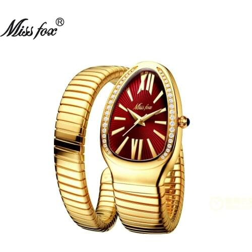 Luxury Brand Watch Women Fashion Leisure Snake shake Bracelet Diamond Snake Watch Stainless Steel Women Watches