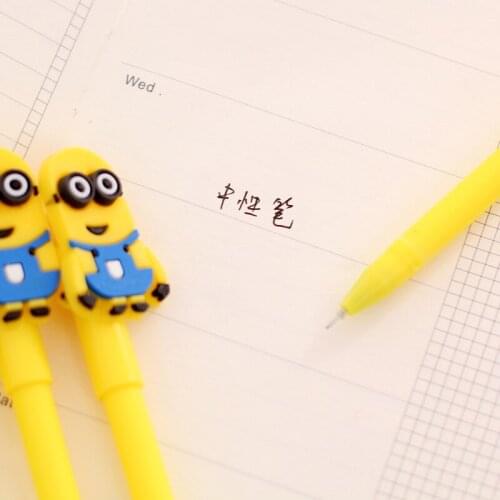 36 Pcs Creative Cartoon Yellow Baby Gel Pen 0.38mm Black Student Stationery School Pens Office Supplies Wholesale
