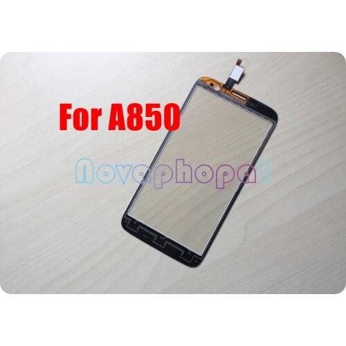 Novaphopat Top White touchscreen For Lenovo A850 A 850 Touch Screen Digitizer Front Glass Panel Replacement +tracking