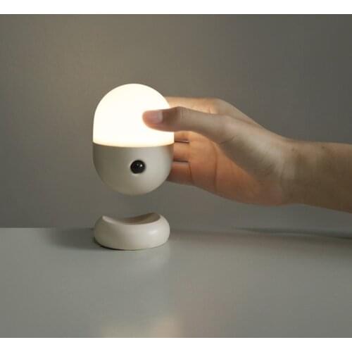 Capsule Night Light Smart PIR Motion Sensor USB Rechargeable Bedroom Bedside LED Light Control Sensor Lamp For Kids 2021 Hot