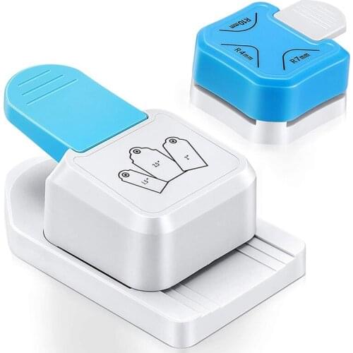 2 Pieces Corner Cutter 3 in 1 Corner Paper Punch Rounder Tag Shape Lever Action Craft Punch for DIY Crafts Projects