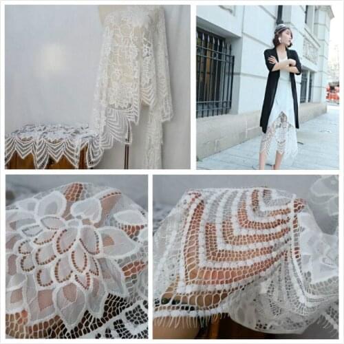 Width 63 cm High-end Clothing Lace Unilateral Fringed Openwork Skirt Lengthening Wedding Dress Accessories