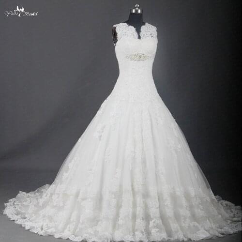 RSW1224 Sleeveless Lace Up Back Vestido Noiva Princesa