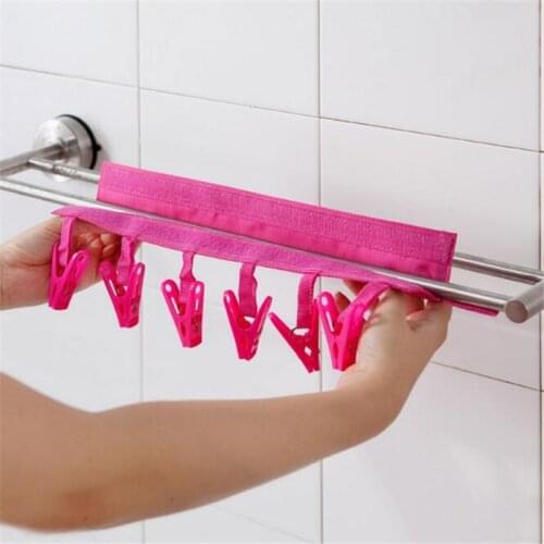 1Pcs Convenience Portable Storage Clothespin Hanger Hanger Rack Cloth Travel Bathrooms Multifunction Drying Racks Clips