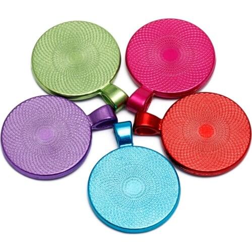 10pc Cabochon 25mm Pendant Glass Cabochon Cameo Settings Base Tray Bezel Blank DIY Jewelry Necklace Findings Components B