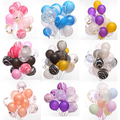 20pcs/set 12Inch Pink Blue Black Balloon Bouquet Conffeti Balloons Weding Birthday Party Decoration new year House Supplies