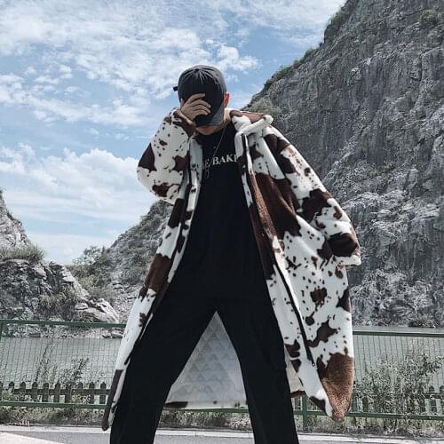 2020 Winter Mens In Warm Parkas Snow Jackets Tide Trench Thickening Fur Coats Male Milk Printing Cotton-padded Clothes M-3XL