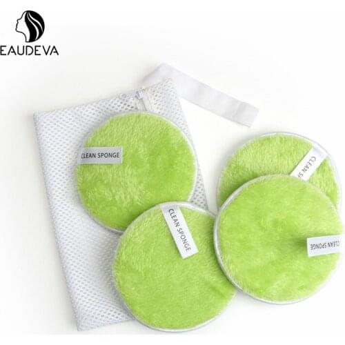 4pcs+Bag Reusable Skin Care Cleaner Puff Facial Cleansing Makeup Sponge Puff Facial Cleansing Beauty Brush Pore Cleane