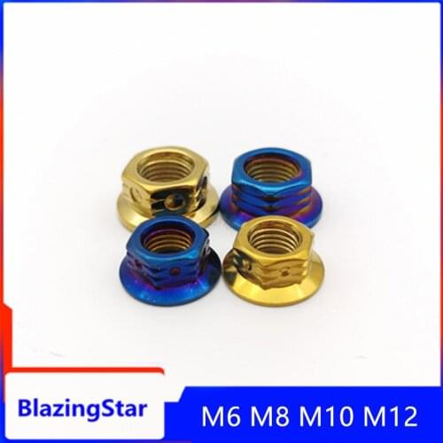 304 Stainless Steel Burn Titanium Nut Colour Nut M6 / M8 / M10 / M12 Nut Motorcycle Electric 5pcs