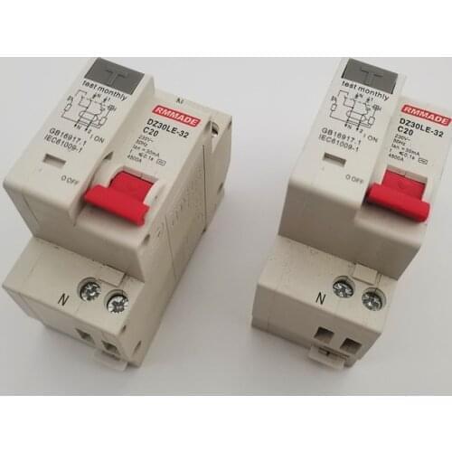 DZ30LE TPNL DPNL 230V 1P+N Residual Current Circuit Breaker with Over and Short Current Leakage Protection RCBO MCB