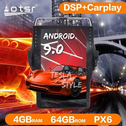 Android 9 PX6 Tesla Style Car Multimedia Player For Toyota Land Cruiser Prado 150 2018 2019 Stereo Radio Audio GPS Nav Head Unit