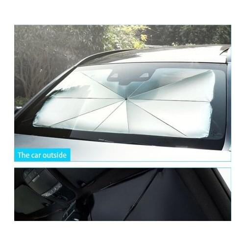Car Windshield Sun Shade Umbrella Retractable UV Reflection Auto Sunshade Cover Front Window Sun Protect for Car Easy to Storage