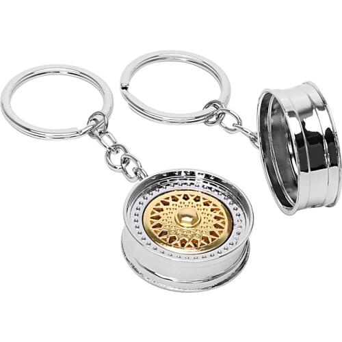Creative Car Wheel Rim Tyre Key Chain Zinc Alloy Key Holder Keychain Auto Metal Mini Tyre Keyring Mans Cool Gift Accessories