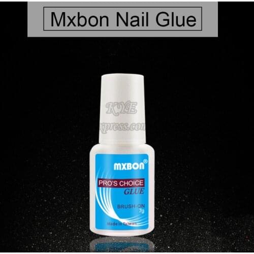 5pcs/set Mxbon 7g Fast Drying Clear Nail Glue for False Nail Tips Glitter Acrylic Decoration with Brush