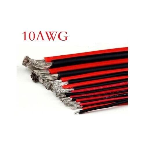 DIY 10 AWG 10AWG Silicone Wire 10 Gauge Flexible Model Helicopter Car Battery Wires Rc Spare Part Parts Accessory Accessories