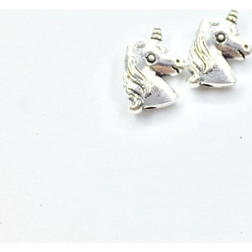 Eruifa 30pcs 12*8mm lovely Unicorn Spacer Beads Zinc alloy Jewelry DIY Handmade Bracelet Necklace Earring