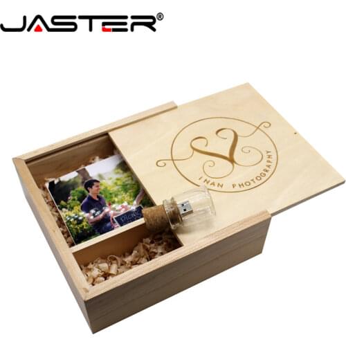 JASTER 180*180*60mm Photo Album Wooden USB+Box usb flash drive Memory stick Pendrive 8GB 16GB customer LOGO Photography Wedding