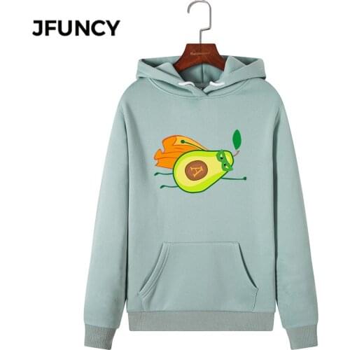 JFUNCY 2020 New Print Women Hoodie Long Sleeve Autumn Pullover Female Hooded Sweatshirt Woman Casual Hoodies Sportwear