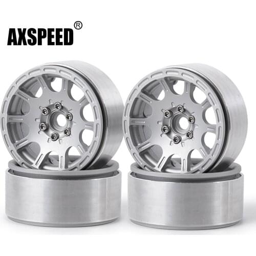 AXSPEED 4pcs/set 1.9inch Alloy Beadlock Wheel Rims for 1/10 Scale AXIAL SCX10 D90 CC01 RC Crawler