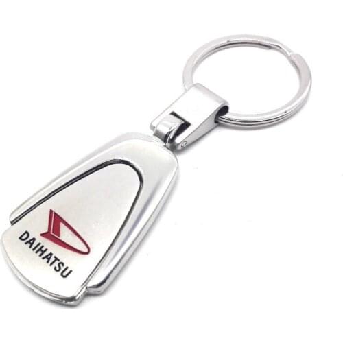 Fashion Car Styling Metal Keyring Auto Stainless Steel Keychain for Daihatsu Logo Key Chain for Terios Sirion Mira YRV Charade