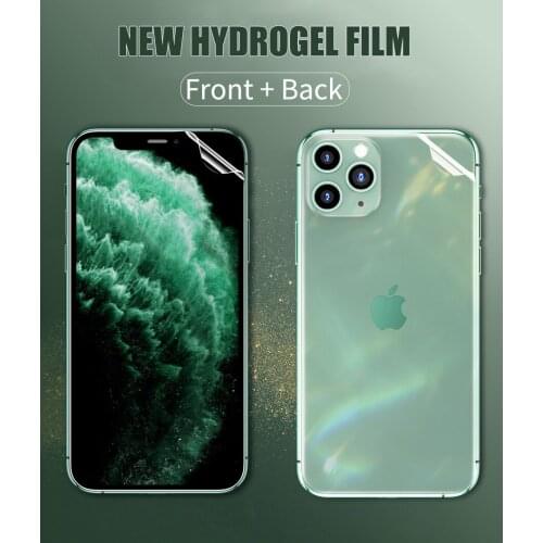 Front + Back Soft Screen Protector For iPhone 11 Pro Max Clear Hydrogel Film For iPhone X XR XS Max 8 7 Plus SE 2020