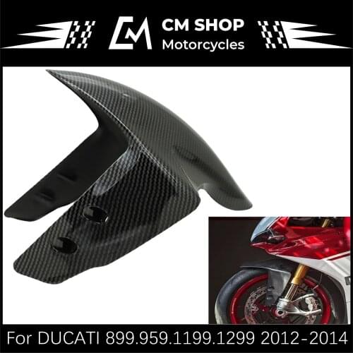 For Ducati Panigale Carbon Fiber Front Fender Motorcycle Parts 899 959 1199 1299 2012 2013 2014 Black Carbon Welding