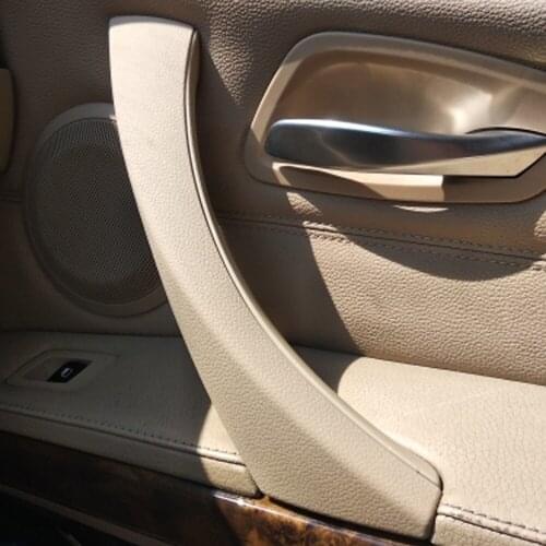 Beige Black Interior Passenger Door Pull Handle with Cover Trim For BMW 3 Series E90 E91 E92 ABS+PC Car Styling