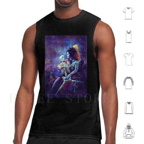 Corpse Bride Tank Tops Vest Sleeveless Model Girls Frau Portait Skelett Skeleton Corpse Corpsebride Nekrophil Cute